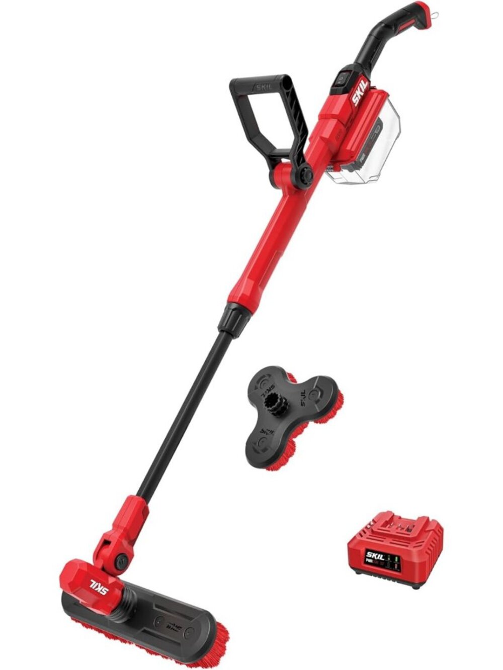 Cordless Power Scrubber Kit with 20V Battery & Charger - Versatile Cleaning